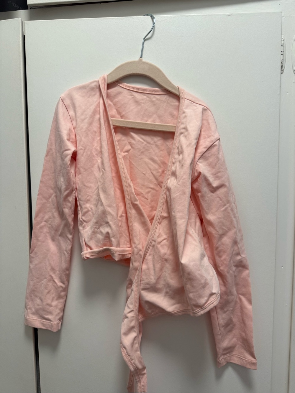 Light Pink Wrap Cardigan Girls Dance L